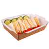Food Tray -white inside+kraft outside