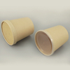 Eco Friendly Packaging Custom Logo Disposable Round Kraft Paper Food Container Bowl with Lids Take Away