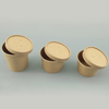 Customized Paper Soup Barrels With Paper Lids Brown Paper Soup Bowl Disposable Kraft Soup Cup