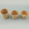 Eco Friendly Packaging Custom Logo Disposable Round Kraft Paper Food Container Bowl with Lids Take Away
