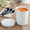 Disposable Paper Lunch Box 8Oz White Kraft Paper Soup Cup Take Away Food Container Box