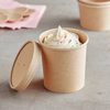 No Added Pfas 16Oz Customized Disposable Printed Soup Paper Cup With Paper Or Plastic Lid