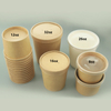 Customized Paper Soup Barrels With Paper Lids Brown Paper Soup Bowl Disposable Kraft Soup Cup